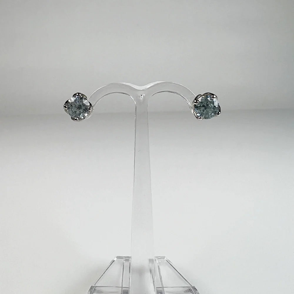 Cercei zirconia cu surub si fluture din argint 925 6mm - vedere 2