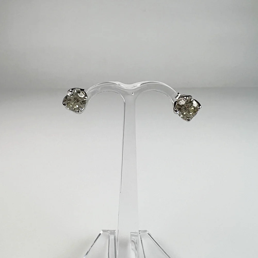 Cercei argint 925 cu zirconia si prindere fluture 6mm - vedere 2