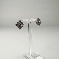 Cercei marcasite cu surub si fluture din argint 925 - vedere 1