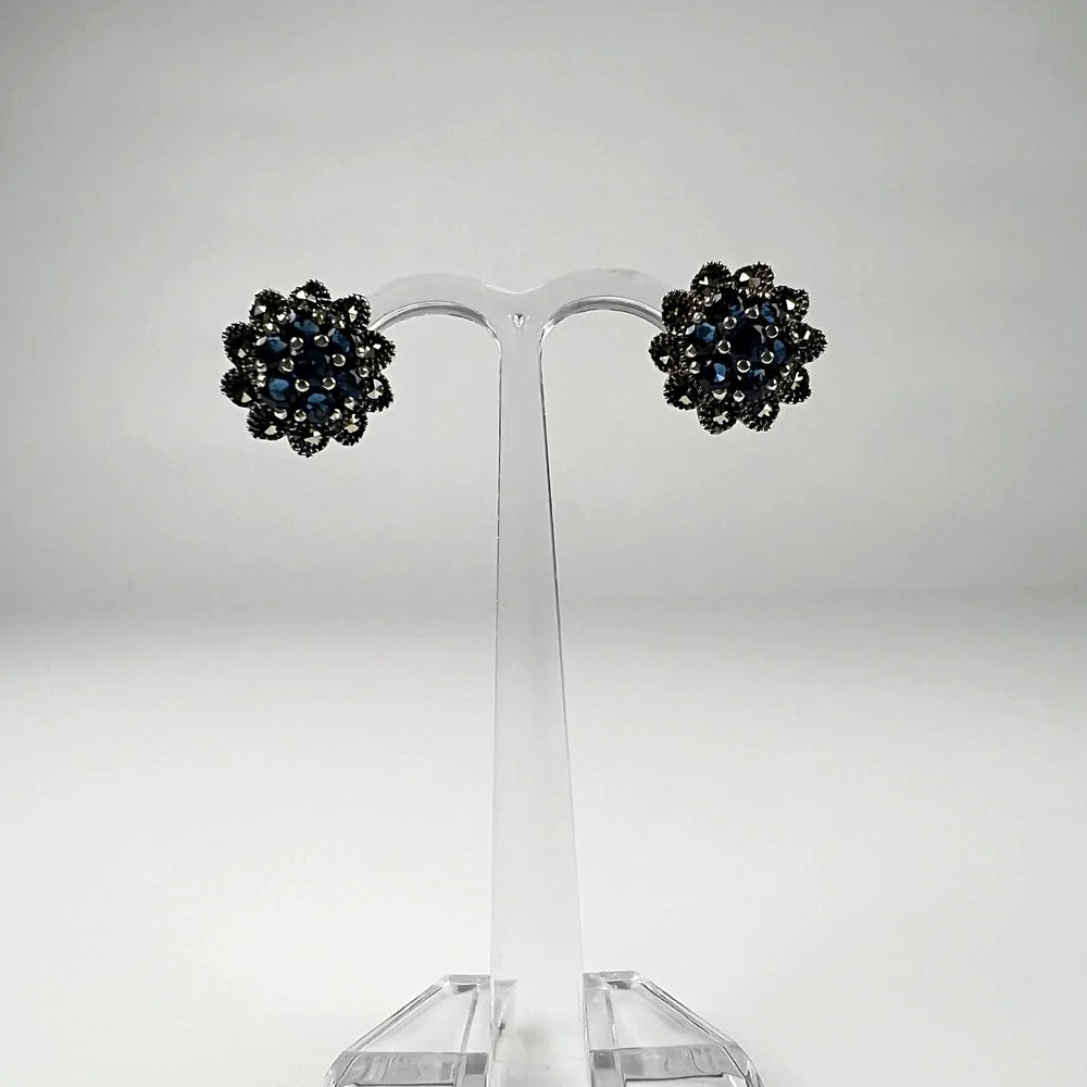 Cercei marcasite cu surub si fluture din argint 925 - vedere 2