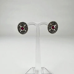 Cercei marcasite cu surub si fluture din argint 925 - vedere 2