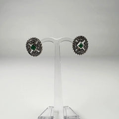 Cercei marcasite cu surub si fluture din argint 925 - vedere 2