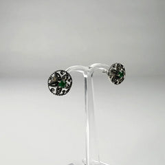 Cercei marcasite cu surub si fluture din argint 925 - vedere 1