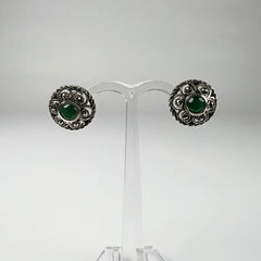 Cercei marcasite cu surub si fluture din argint 925 - vedere 2