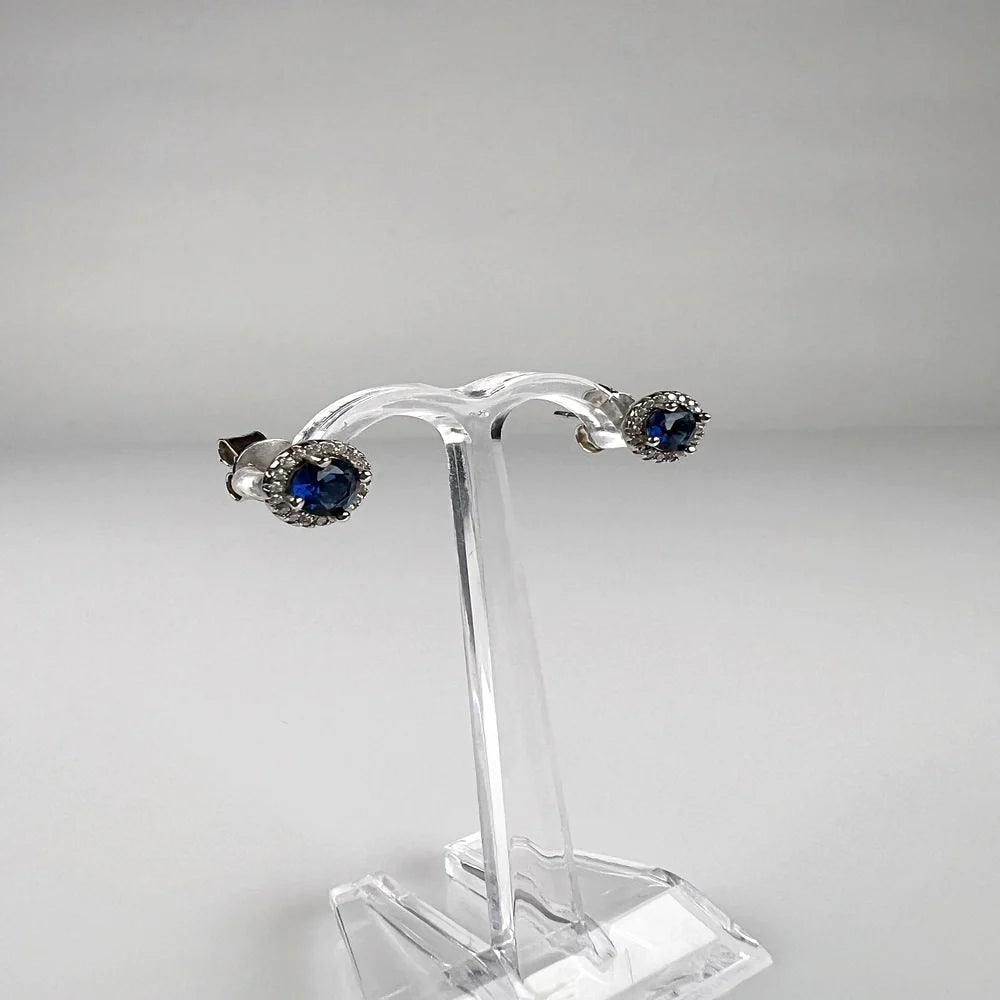 Cercei zirconia cu surub si fluture din argint 925 - vedere 1