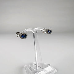 Cercei zirconia cu surub si fluture din argint 925 - vedere 1