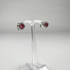 Cercei cu zirconia si prindere fluture din argint 925 - vedere 1
