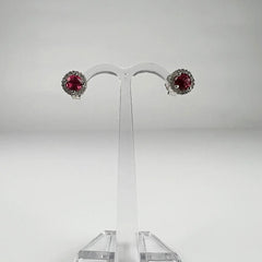 Cercei cu zirconia si prindere fluture din argint 925 - vedere 2