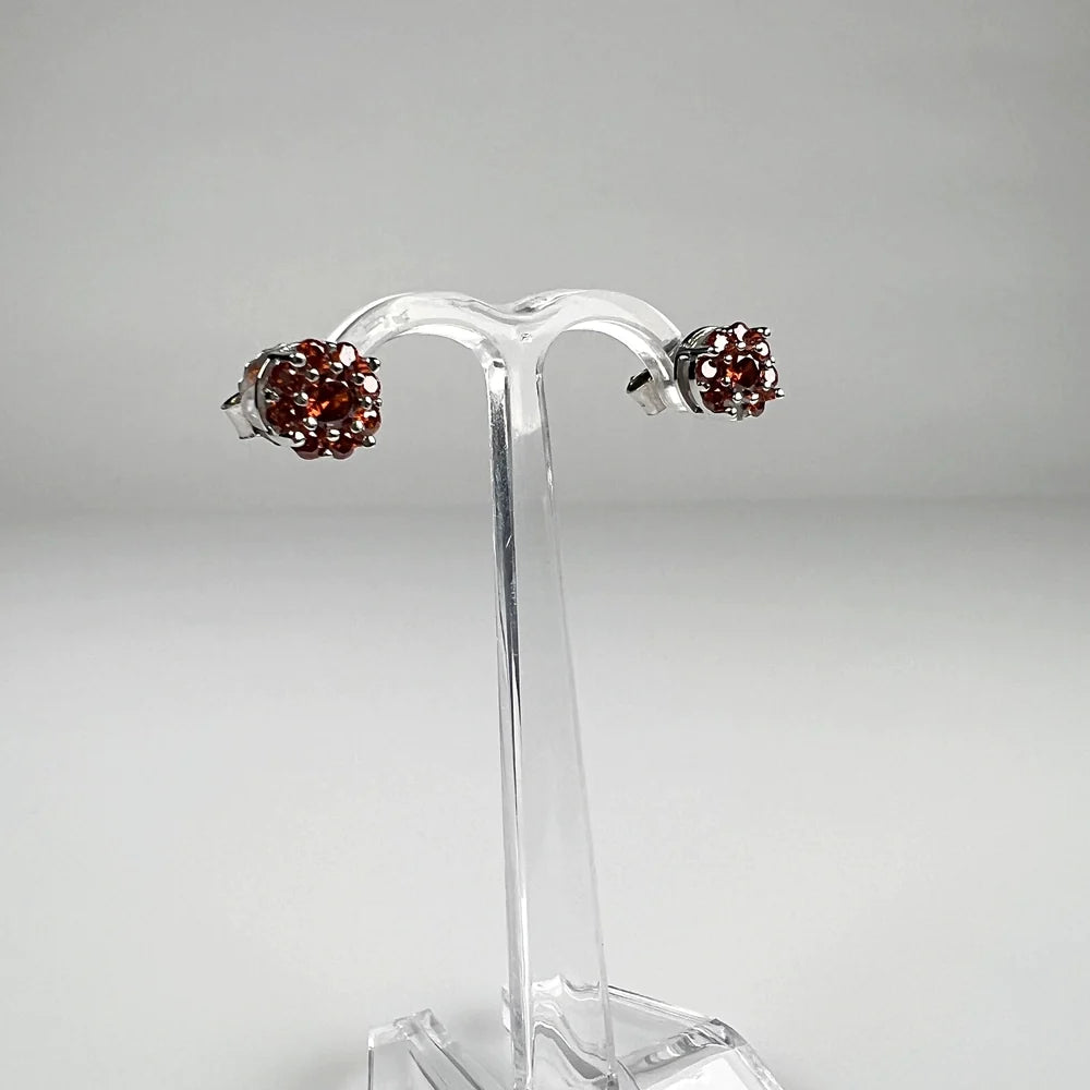 Cercei cu surub zirconia si fluture din argint 925 - vedere 1