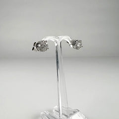 Cercei cu surub zirconia si fluture argint 925 - vedere 1