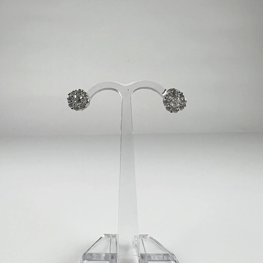 Cercei cu surub zirconia si fluture argint 925 - vedere 2