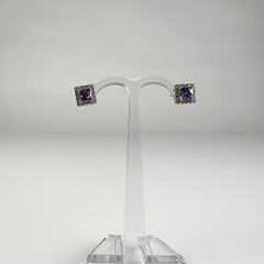Cercei cu zirconia si surub din argint 925 fluture - vedere 2