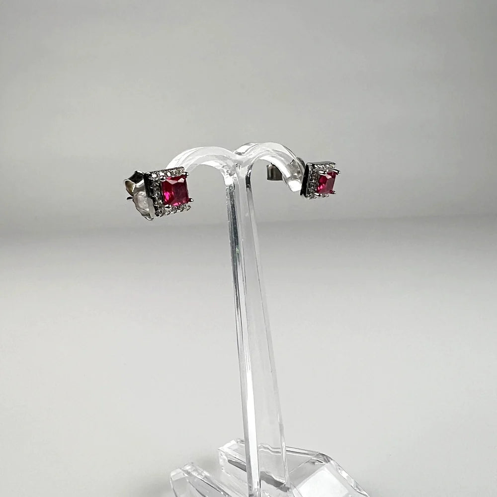 Cercei cu zirconia si prindere fluture din argint 925 - vedere 1