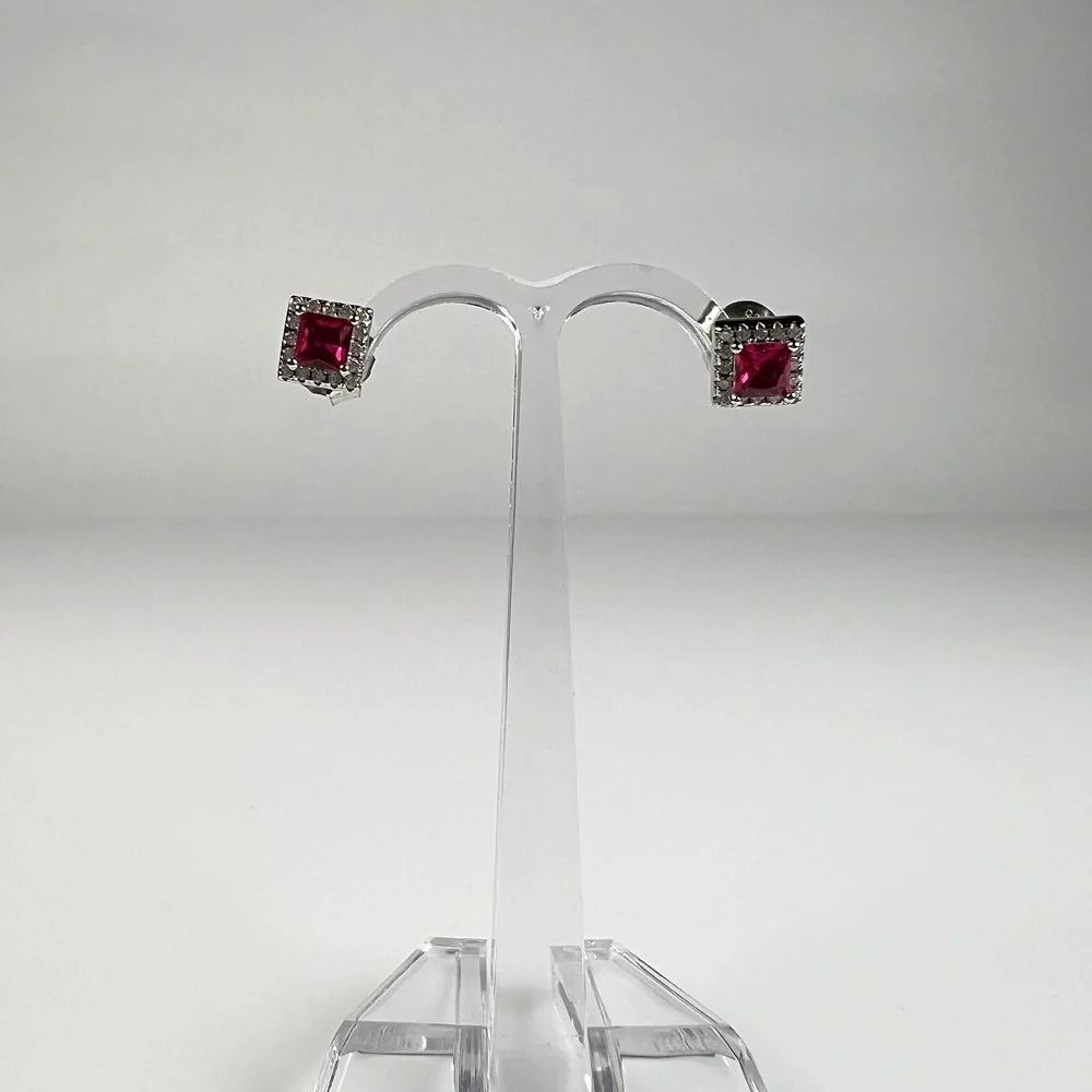Cercei cu zirconia si prindere fluture din argint 925 - vedere 2