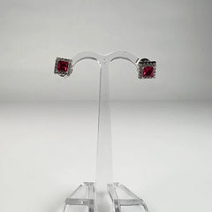 Cercei cu zirconia si prindere fluture din argint 925 - vedere 2