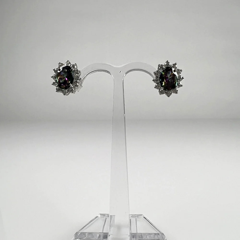 Cercei topaz cu surub si fluture din argint 925 6mm - vedere 2