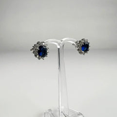 Cercei zirconia cu surub si fluture din argint 925 - vedere 1