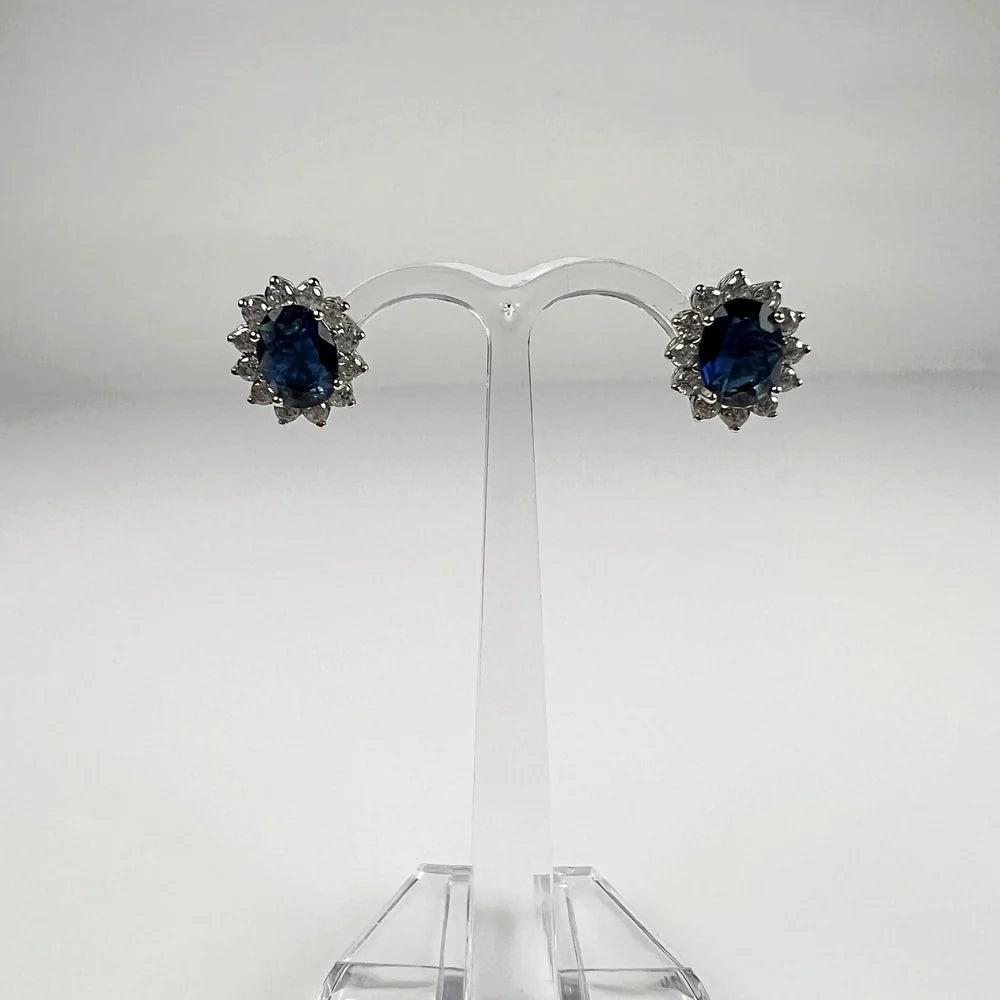 Cercei zirconia cu surub si fluture din argint 925 - vedere 2
