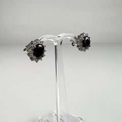 Cercei zirconia cu surub si fluture din argint 925 - vedere 1