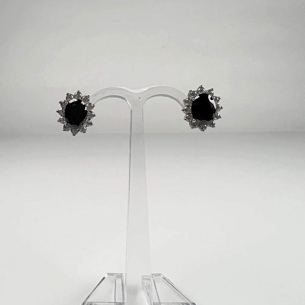 Cercei zirconia cu surub si fluture din argint 925 - vedere 2