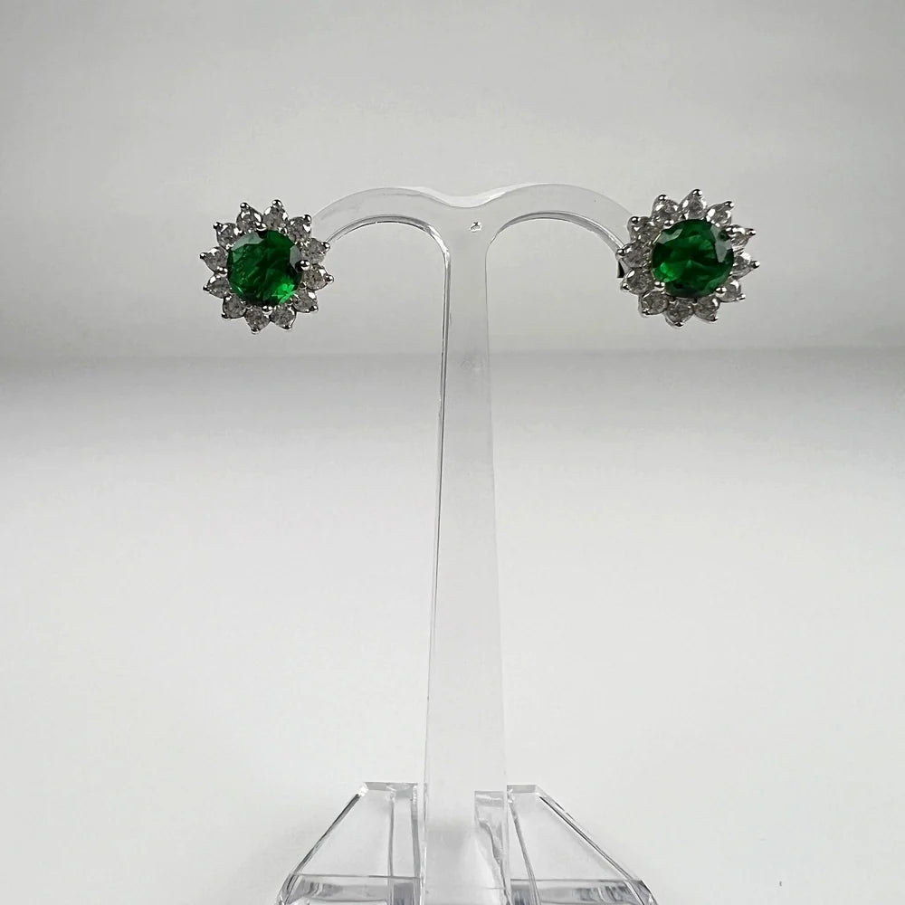 Cercei zirconia cu surub si fluture din argint 925 - vedere 2