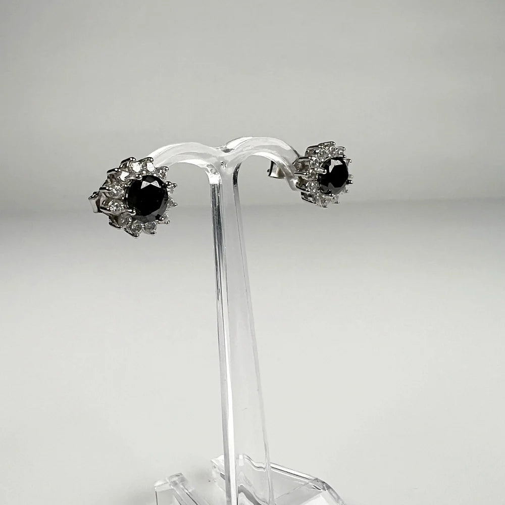 Cercei zirconia cu surub si fluture din argint 925 5mm - vedere 1