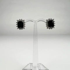 Cercei mici zirconia cu surub si fluture din argint 925 - vedere 2