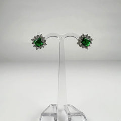 Cercei zirconia cu surub si fluture din argint 925 - vedere 2