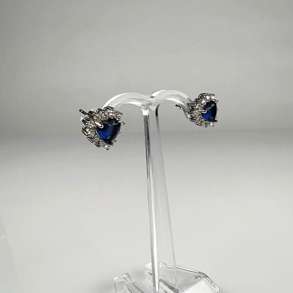 Cercei cu zirconia si surub din argint 925, 5mm - vedere 1