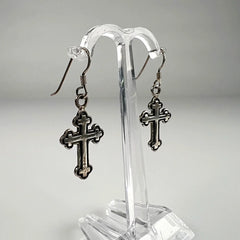 Cercei lungi din argint 925 cu carlig fishhook, 30 mm - vedere 1
