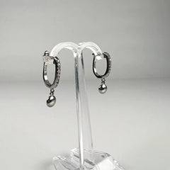 Cercei drop zirconia cu prindere leverback din argint 925 - vedere 1