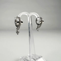 Cercei drop zirconia cu prindere leverback din argint 925 - vedere 1