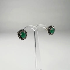 Cercei marcasite cu surub si fluture argint 925 - vedere 1