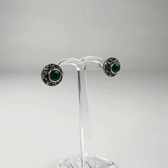 Cercei marcasite cu surub si fluture din argint 925 - vedere 1