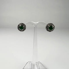 Cercei marcasite cu surub si fluture din argint 925 - vedere 2