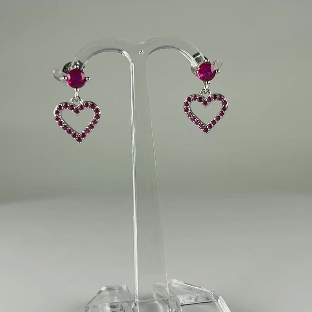 Cercei drop zirconia cu prindere fluture din argint 925 - video prezentare