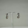 Cercei creole argint 925 cu zirconia si fluture push-back 10mm - video prezentare