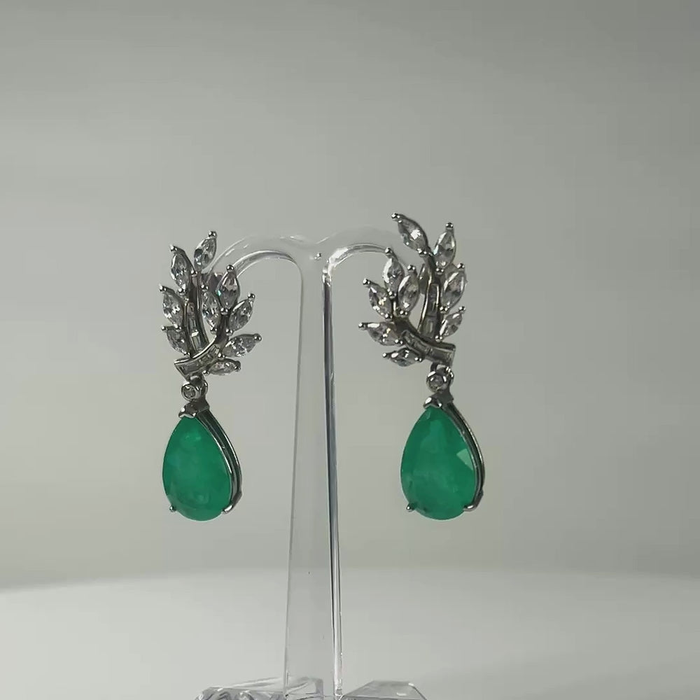 Cercei lungi Paraiba cu fluture din argint 925 - 31mm - video prezentare
