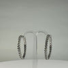 Cercei creole argint 925 cu zircon, 28mm - Mystill - video prezentare