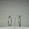 Cercei creole zirconia argint 925 cu prindere fluture 25mm - video prezentare