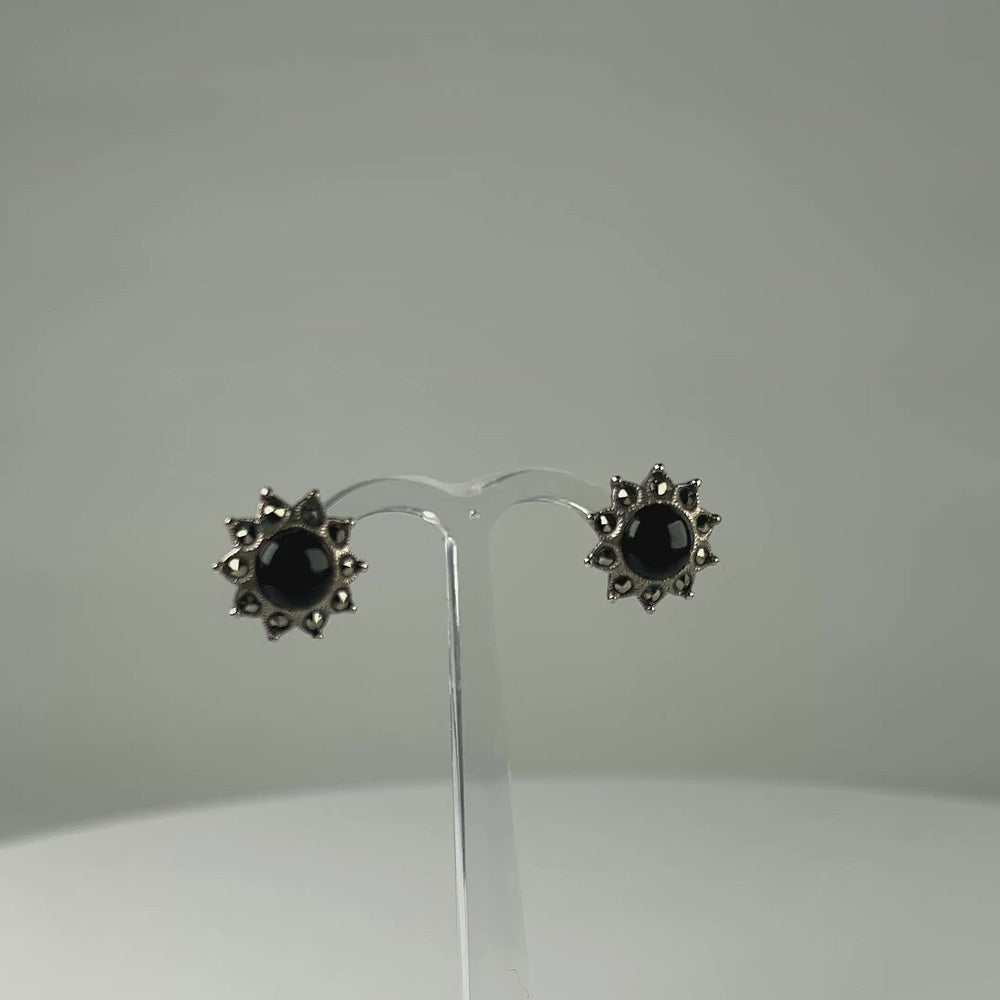 Cercei marcasite cu surub din argint 925 si fluture - video prezentare