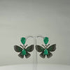 Cercei lungi Paraiba cu fluture din argint 925 - 28mm - video prezentare