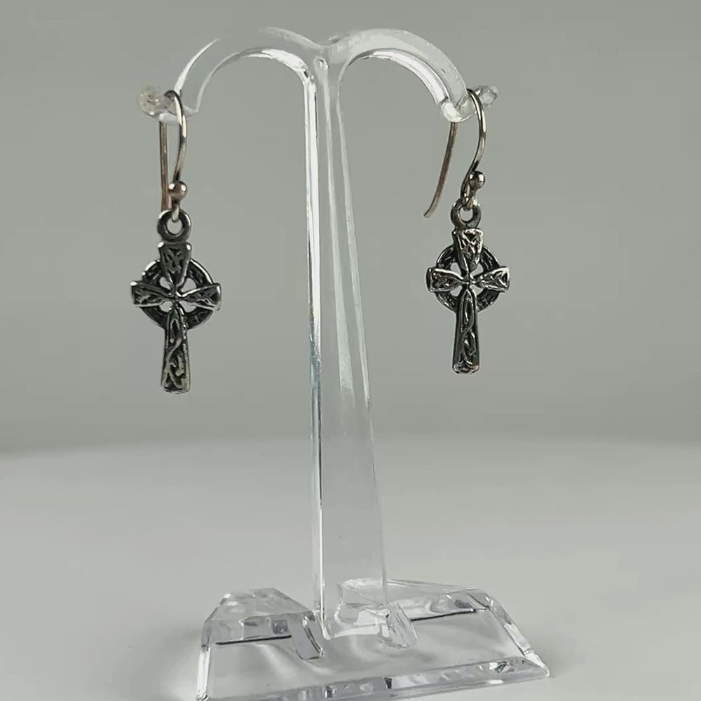 Cercei lungi din argint 925 cu carlig fishhook, 24 mm - video prezentare