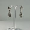 Cercei drop Marcasite din argint 925 cu prindere fluture - video prezentare