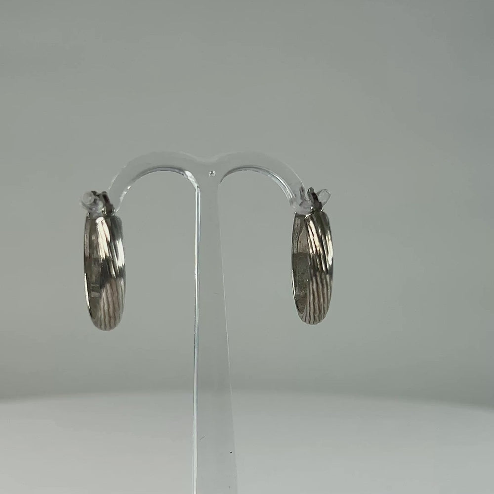 Cercei creole din argint 925, 27 mm, model clasic elegant - video prezentare
