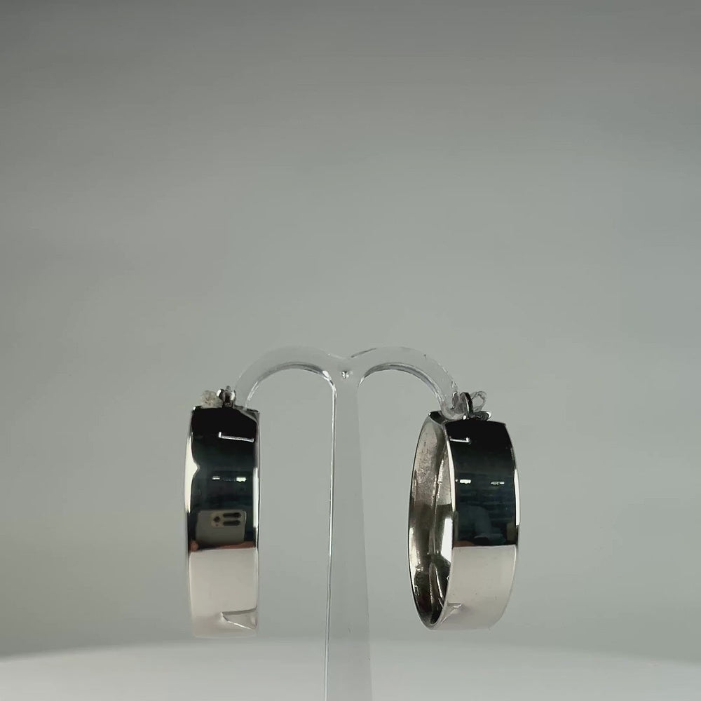 Cercei creole 30 mm din argint 925 masiv - video prezentare