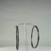 Cercei creole argint 925 cu zirconia, 40 mm - video prezentare