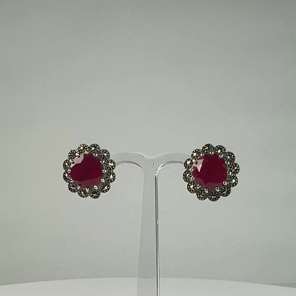Cercei marcasite cu surub si fluture din argint 925 - video prezentare