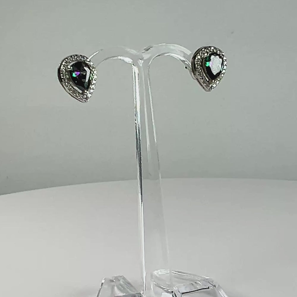 Cercei topaz cu surub si fluture din argint 925 de 10mm - video prezentare