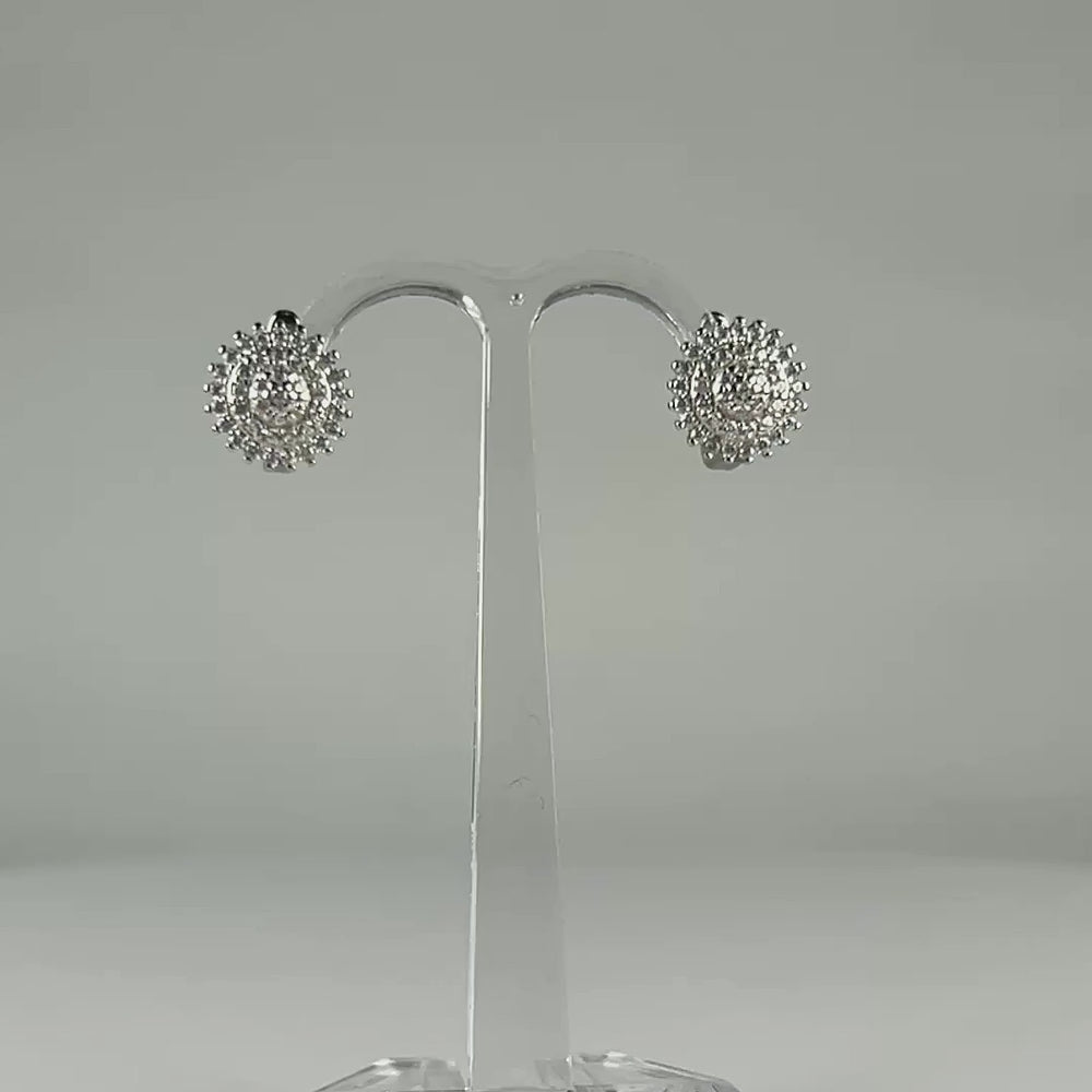 Cercei drop zirconia leverback din argint 925 - 10mm - video prezentare